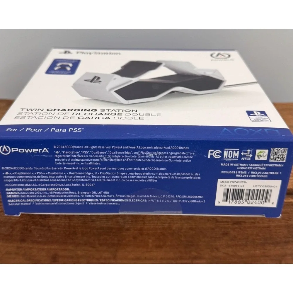 PowerA Twin Charging Station for PS5 DualSense Edge White PSPWDCSA New